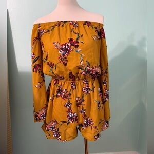 Mustard Floral Romper